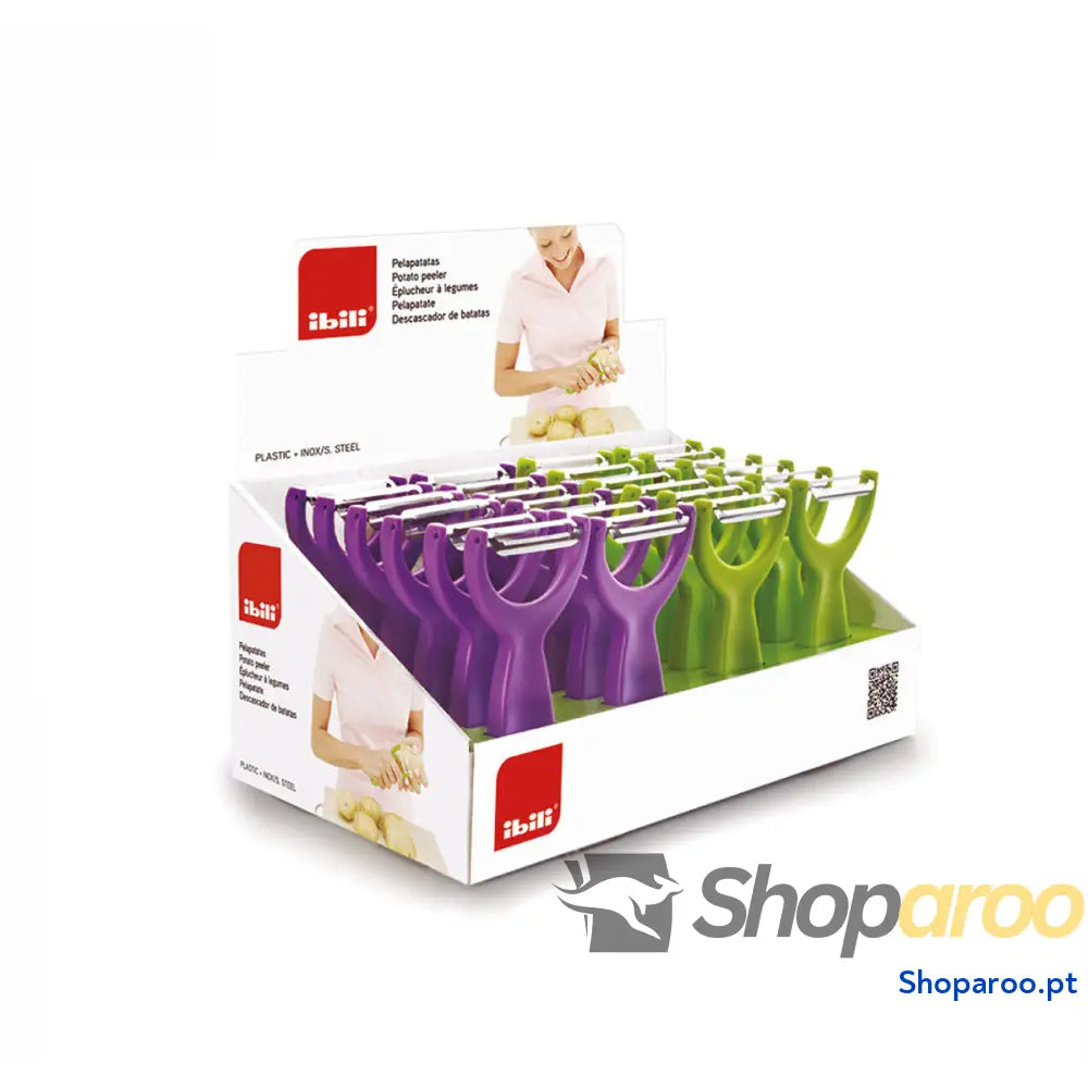 Descascador de Fruta e Vegetais Ibili 14,5 cm Verde Aço inoxidável Plástico