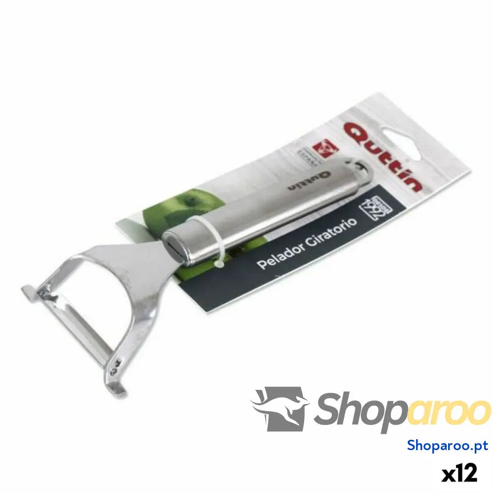 Descascador Giratório Quttin (17 x 7 cm) Aço inoxidável 17 x 7 x 2 cm (12 Unidades)