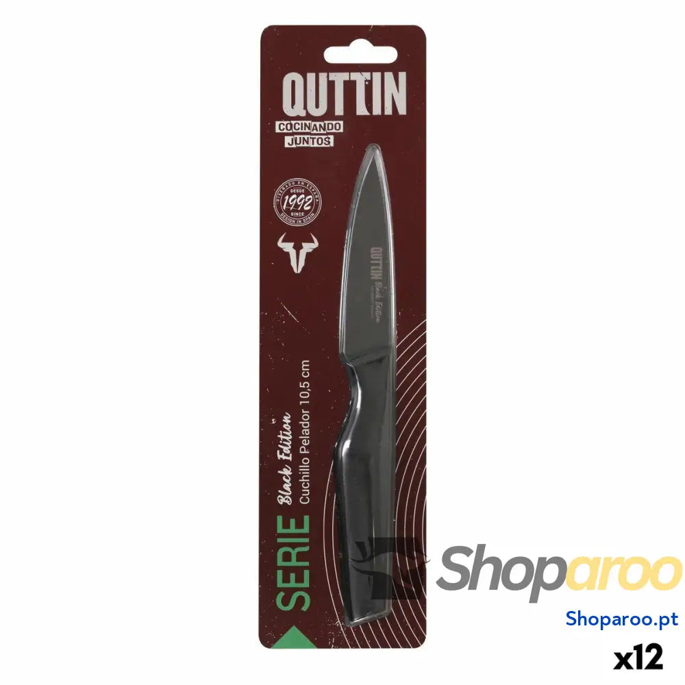 Descascador Quttin Black Aço inoxidável 9 cm (12 Unidades)