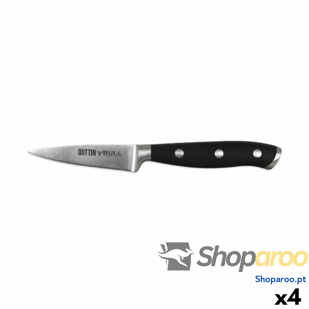Descascador Quttin Bull Preto Prateado Aço inoxidável 9 cm (4 Unidades)