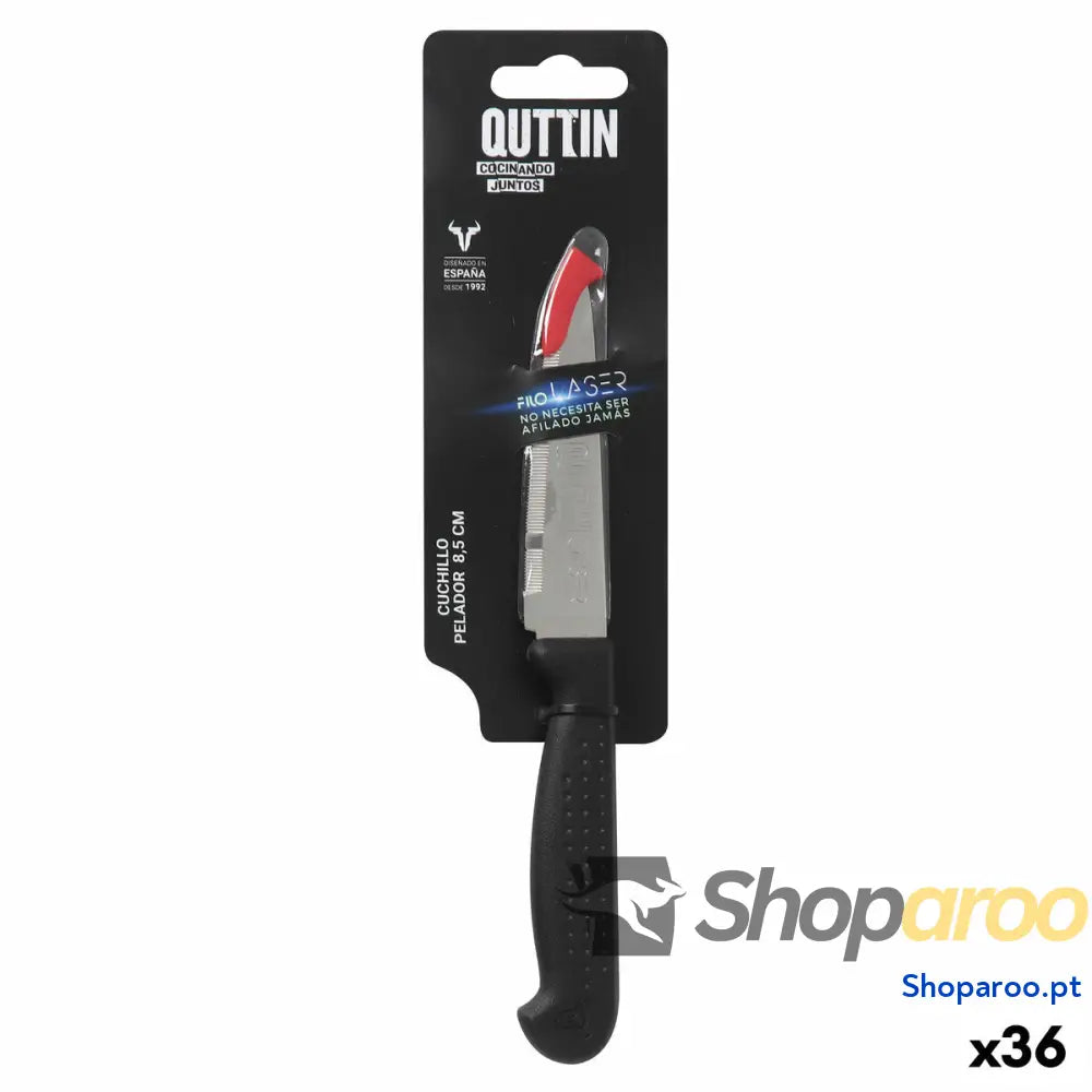 Descascador Quttin Laser Preto Prateado Aço inoxidável 8,5 cm (36 Unidades)