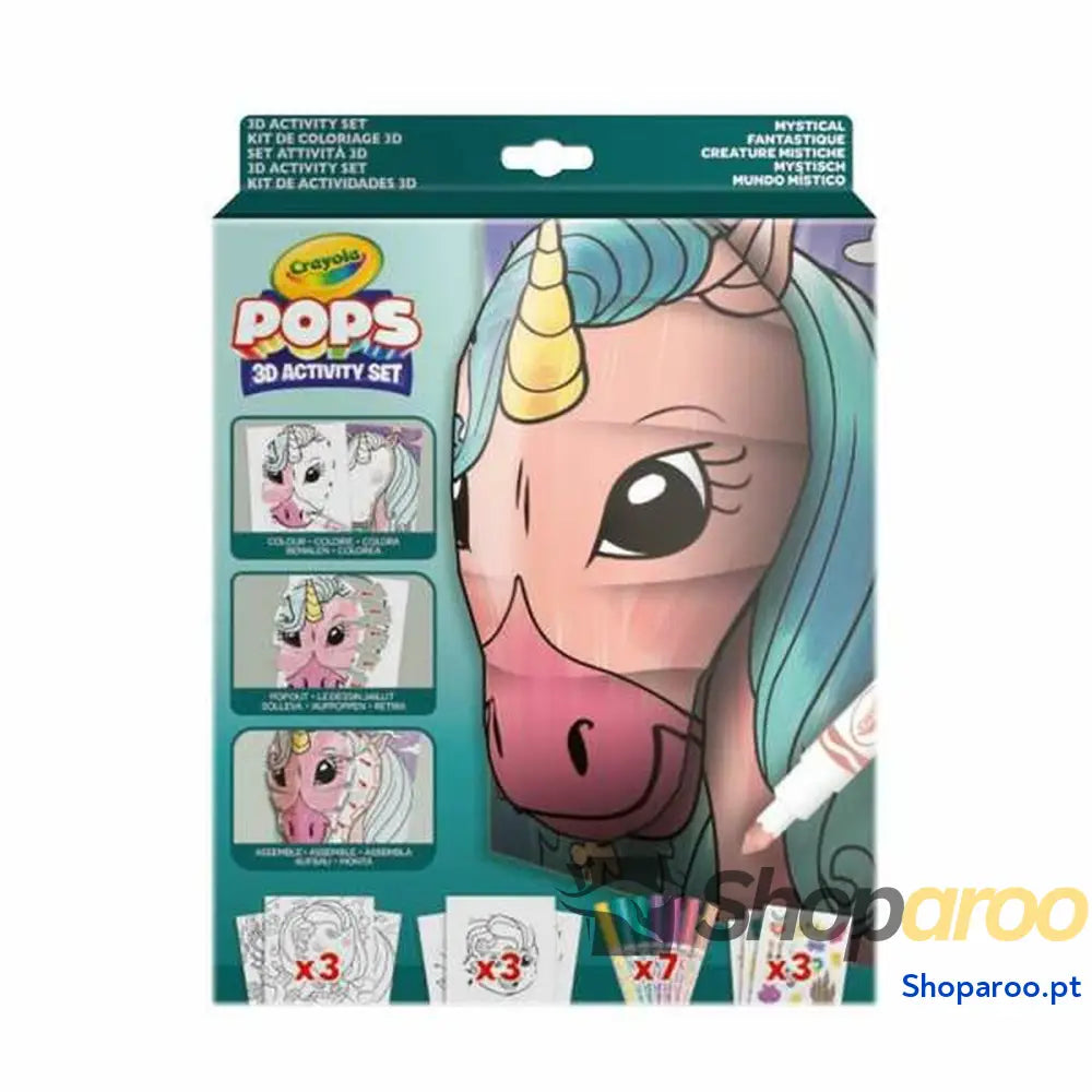 Desenhos para pintar Crayola 3D Color Pops Unicórnio