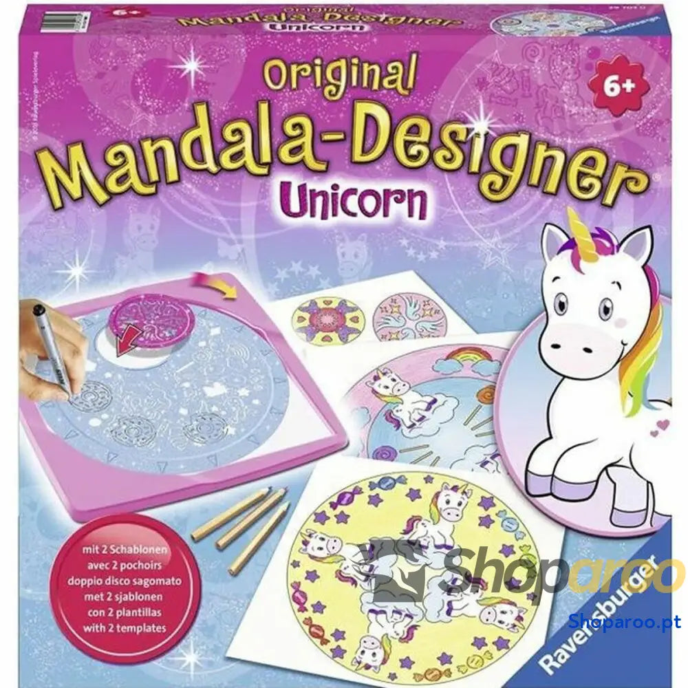 Desenhos para pintar Ravensburger Design Unicorn Mandala