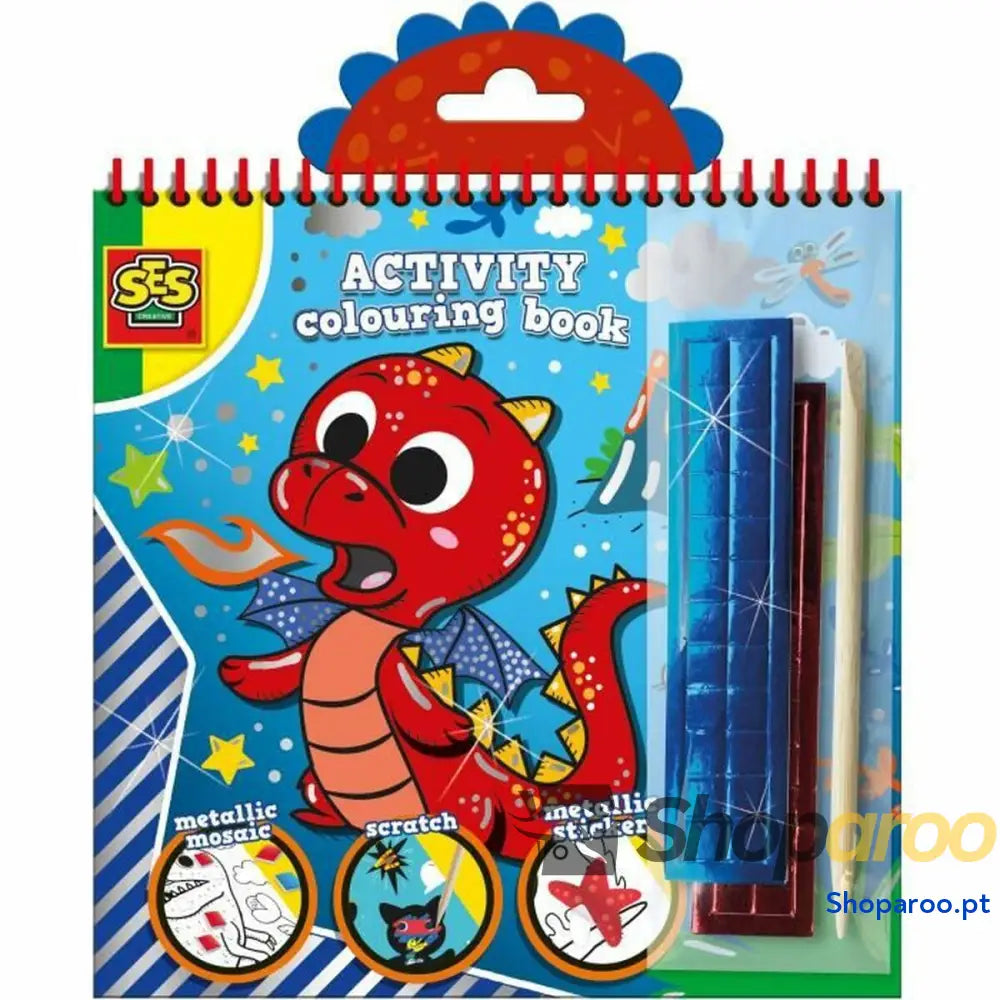 Desenhos para pintar SES Creative Activity Colouring Book 3 em 1 Caderno