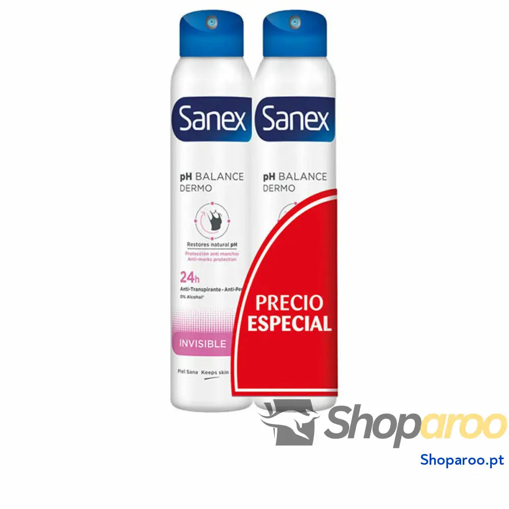 Desodorizante em Spray Sanex Invisible 2 Unidades 200 ml