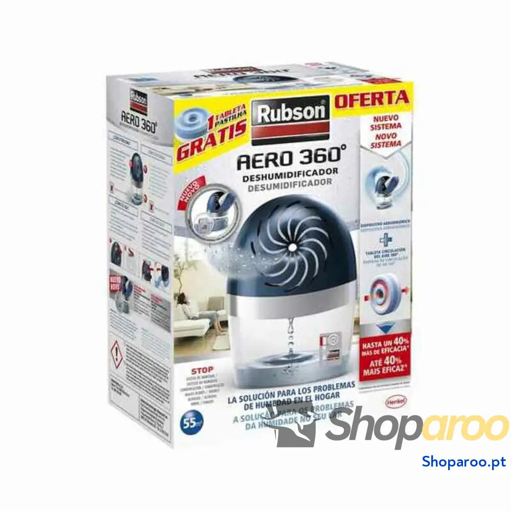 Desumidificador Rubson Aero 360 Recarregável Sem cabos 450 g