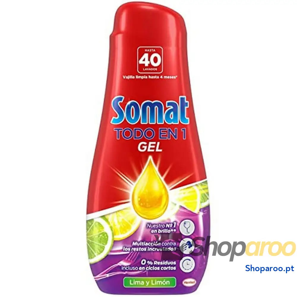 Detergente para a Louça Somat Limão 720 ml Tudo em um 40 lavagens