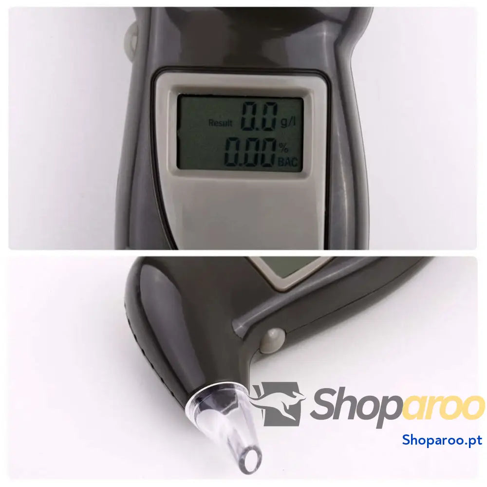 Detetor de Alcool no sangue teste alcoolemia porta chaves dispositivo álcool LCD Preto