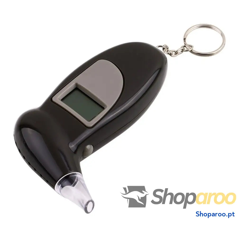 Detetor de Alcool no sangue teste alcoolemia porta chaves dispositivo álcool LCD Preto