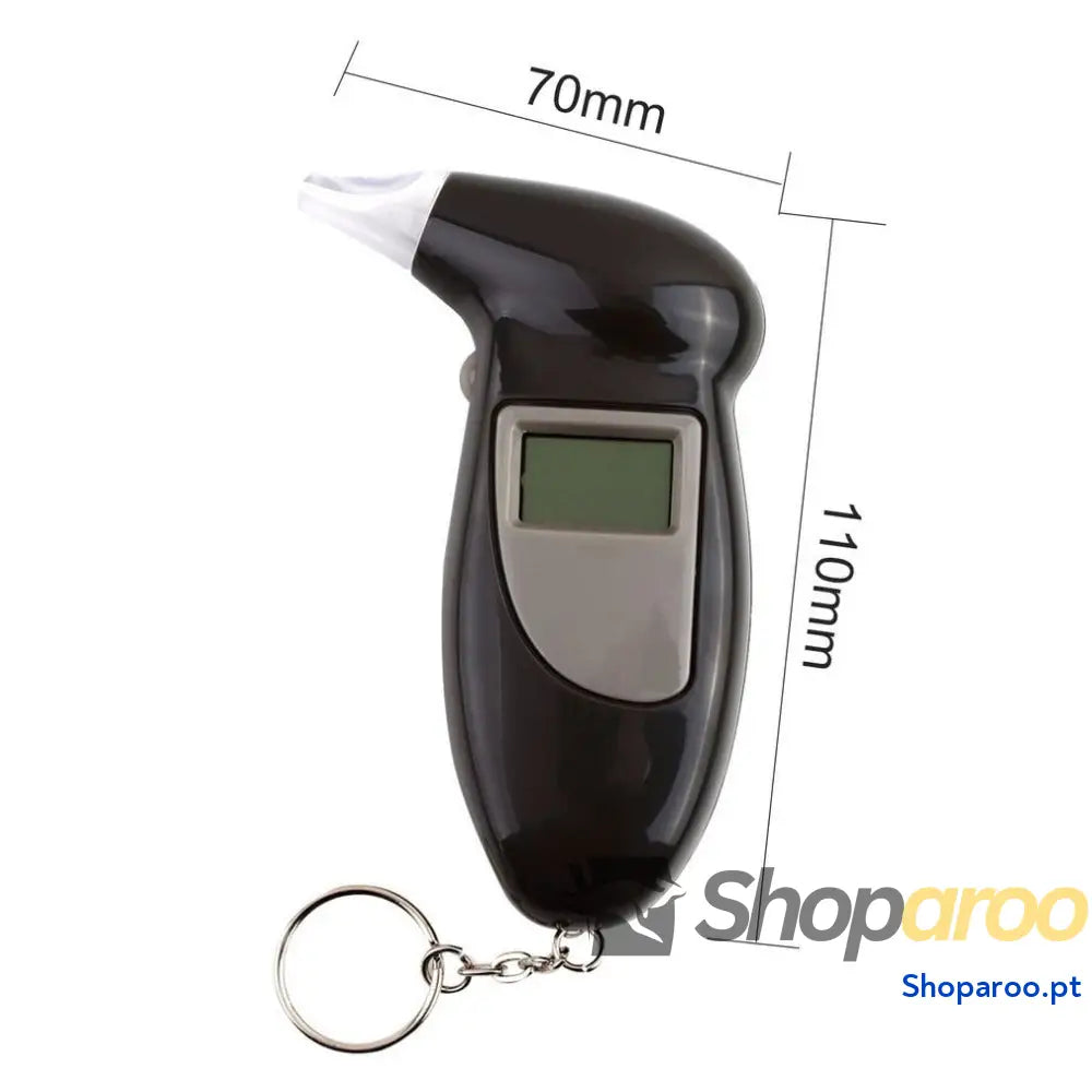 Detetor de Alcool no sangue teste alcoolemia porta chaves dispositivo álcool LCD Preto