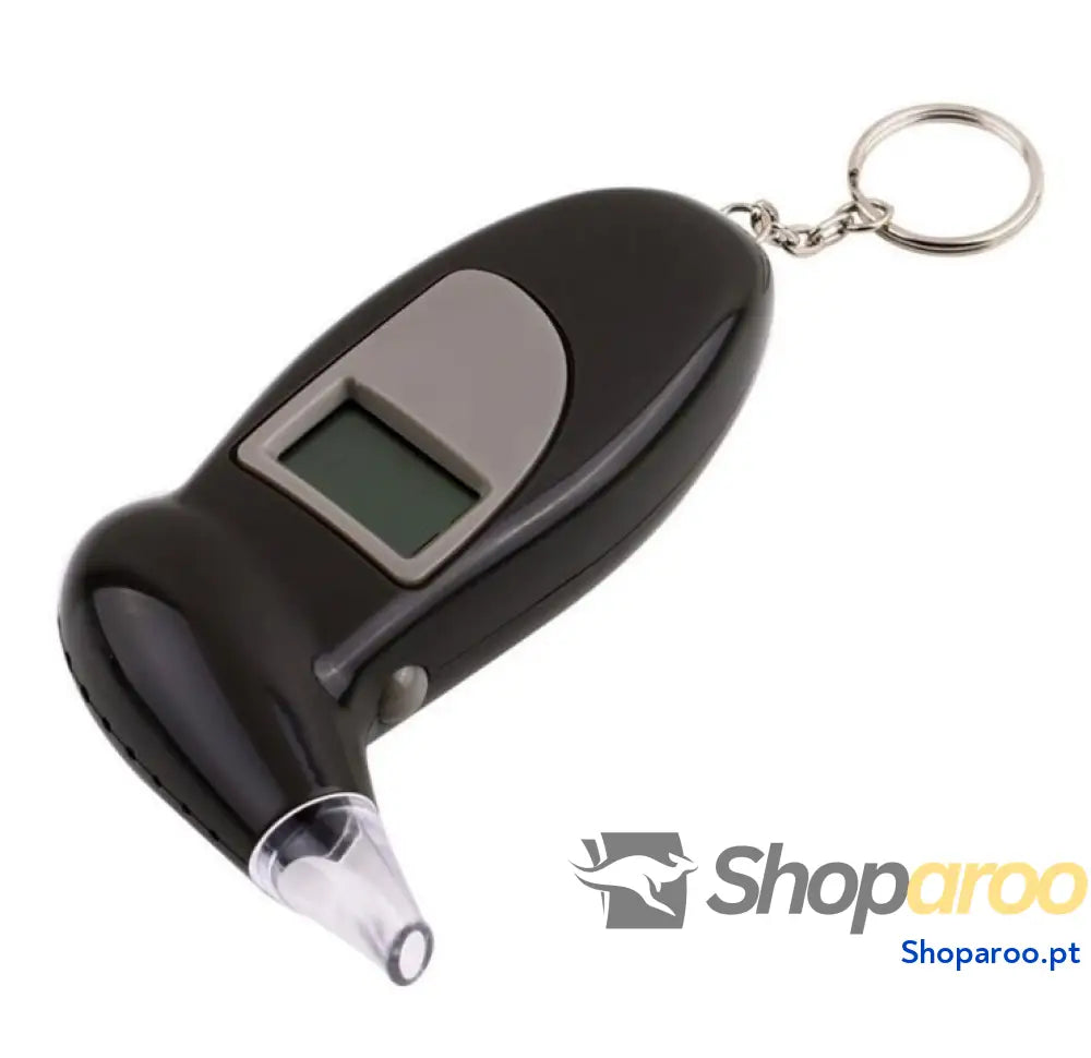 Detetor de Alcool no sangue teste alcoolemia porta chaves dispositivo álcool LCD Preto