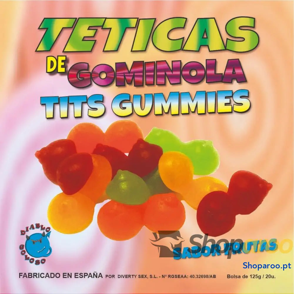 DIABLO GOLOSO - TETINAS DE GOMA BRILHANTES SORTIDAS