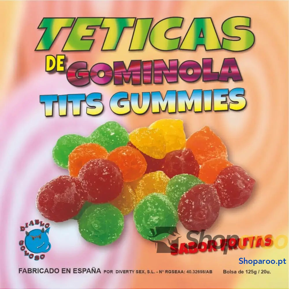 DIABLO GOLOSO - TETINAS DE GOMA SORTIDAS DE AÚCAR
