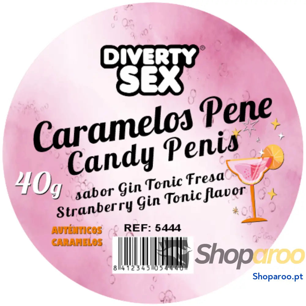 DIABLO PICANTE - 20 BALAS PARA PÊNIS COM SABOR DE GIN & TÔNICA
