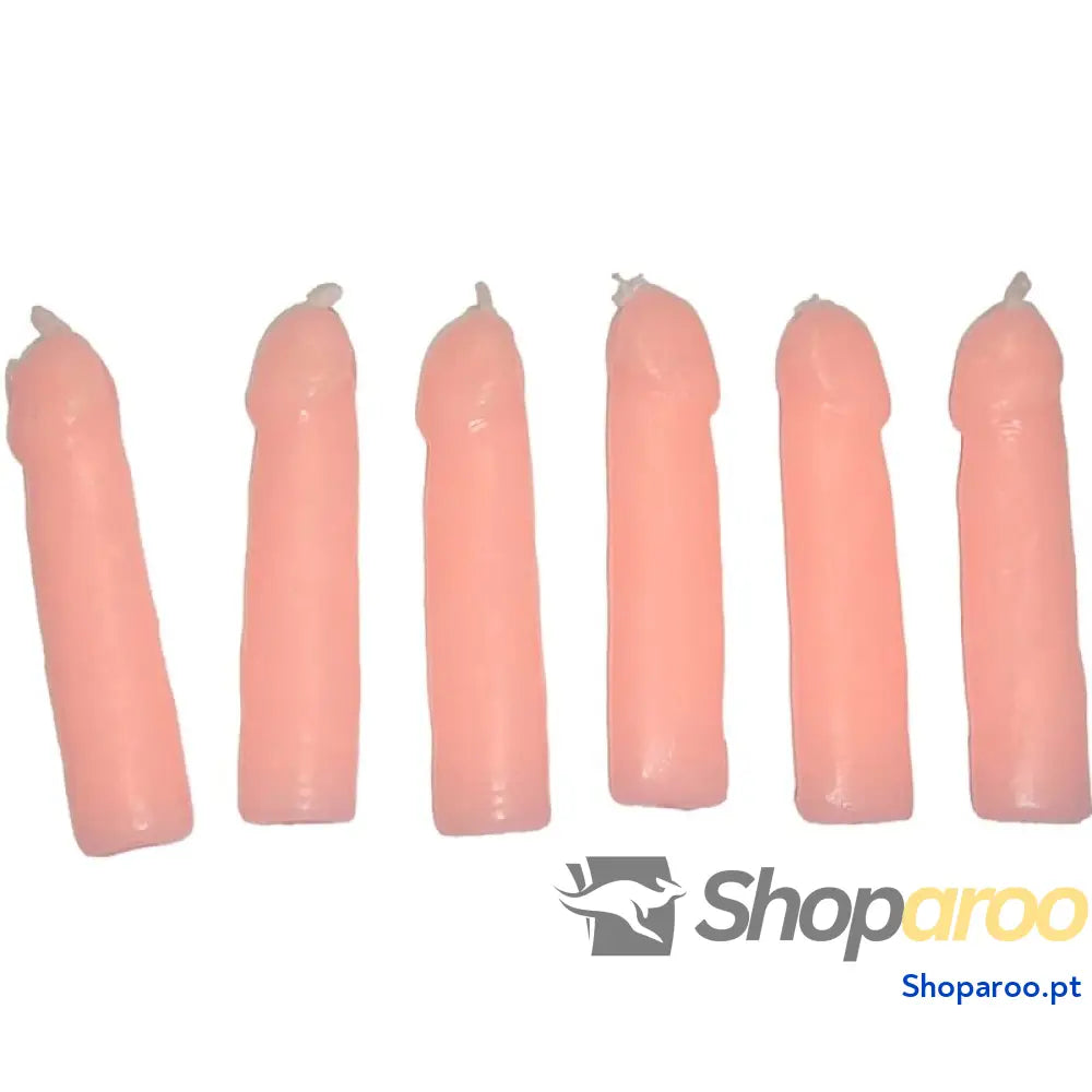 DIABLO PICANTE - 6 VELAS EM FORMA DE PÊNIS DE CARNE