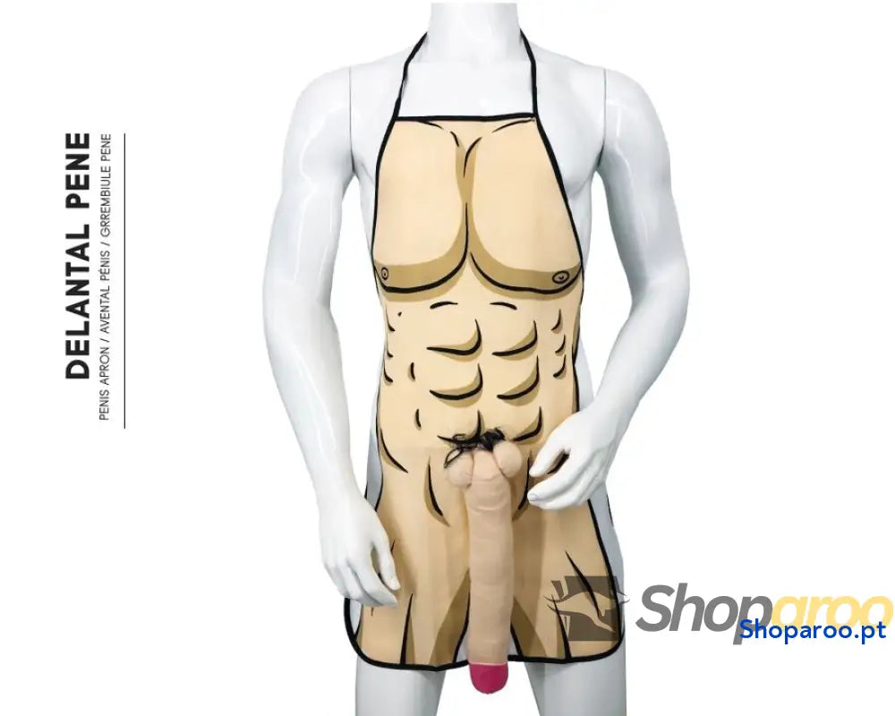 DIABLO PICANTE - AVENTAL DE PÊNIS 3D MUSCULAR E OUSADO