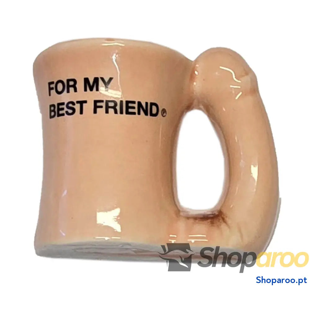 DIABLO PICANTE – CANECA MAGNET DE CERÂMICA COM ALÇA DE PÊNIS “PARA MEU MELHOR AMIGO”