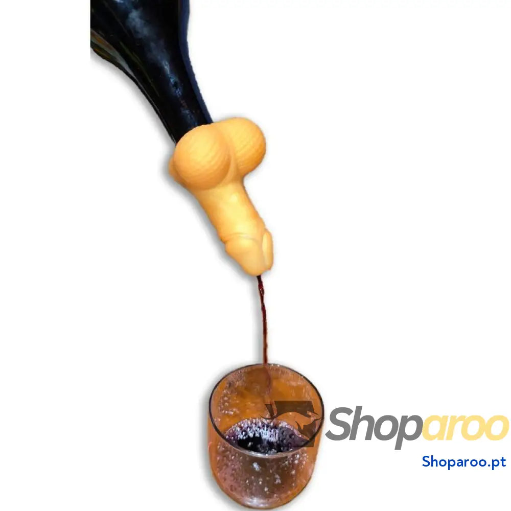 DIABLO PICANTE - DECANTADOR DE VINHO EM FORMATO DE PÊNIS DOURADO