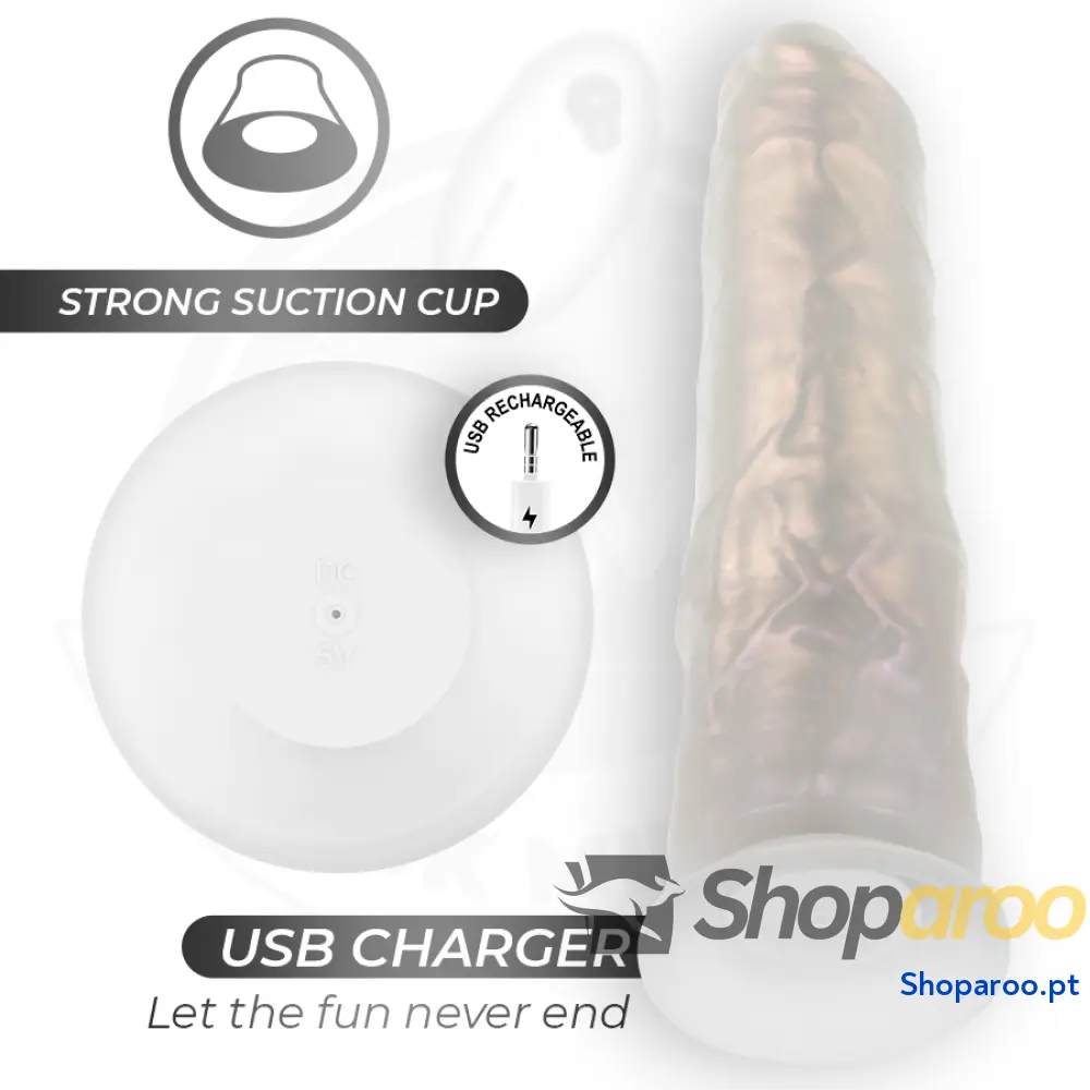 DILDO COM VENTOSA LUZES E VIBRAÇÃO CONTROLE REMOTO BRANCO 21,5 CM - COCK MILLER