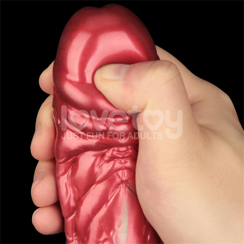 Dildo insuflável de silicone de dupla densidade de 8" - 28 cm