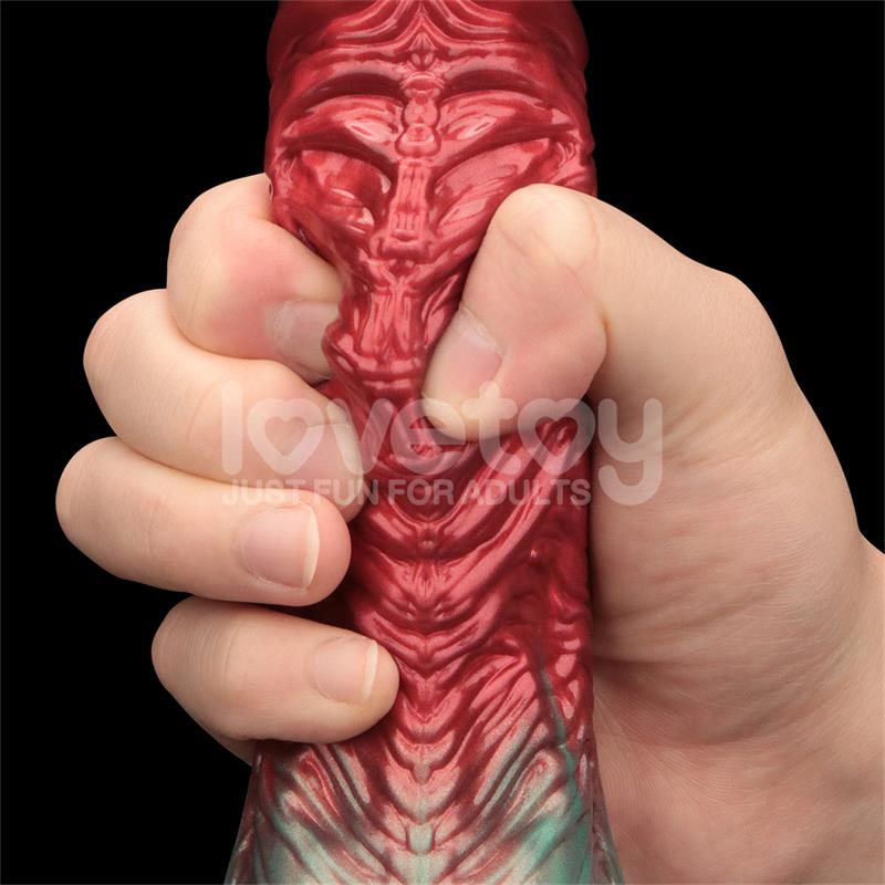 Dildo insuflável de silicone de dupla densidade de 8" - 28 cm