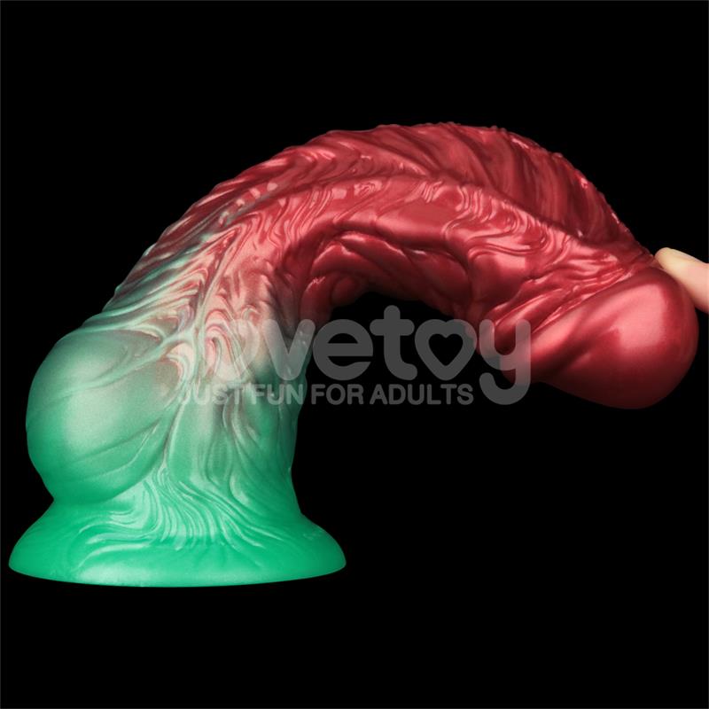 Dildo insuflável de silicone de dupla densidade de 8" - 28 cm