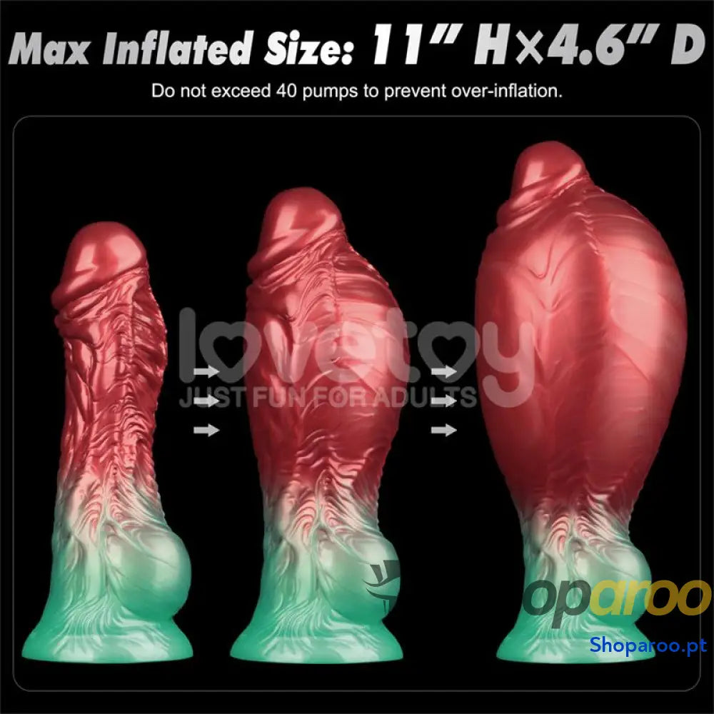 Dildo insuflável de silicone dupla densidade 8’’ - 28 cm