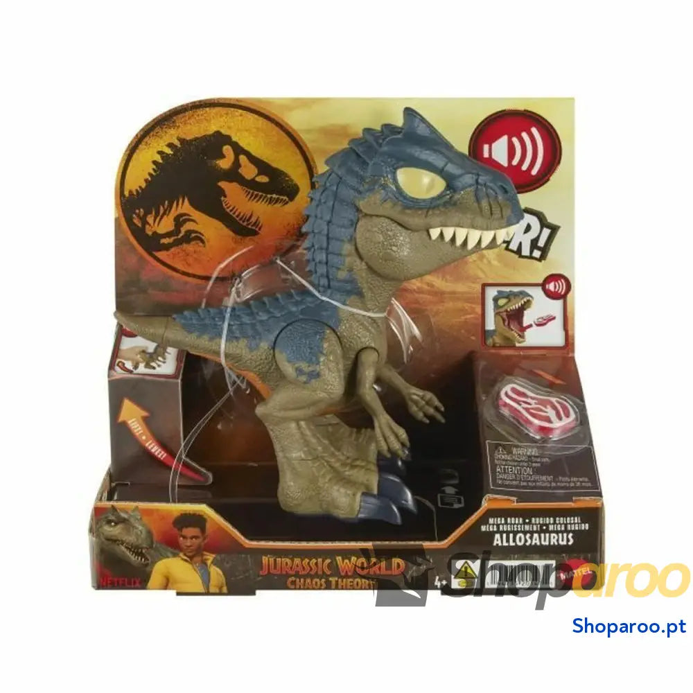 Dinossauro Jurassic World Chomp Chomp-Allosaurus HVB45 Dinossauro Som 2 Peças