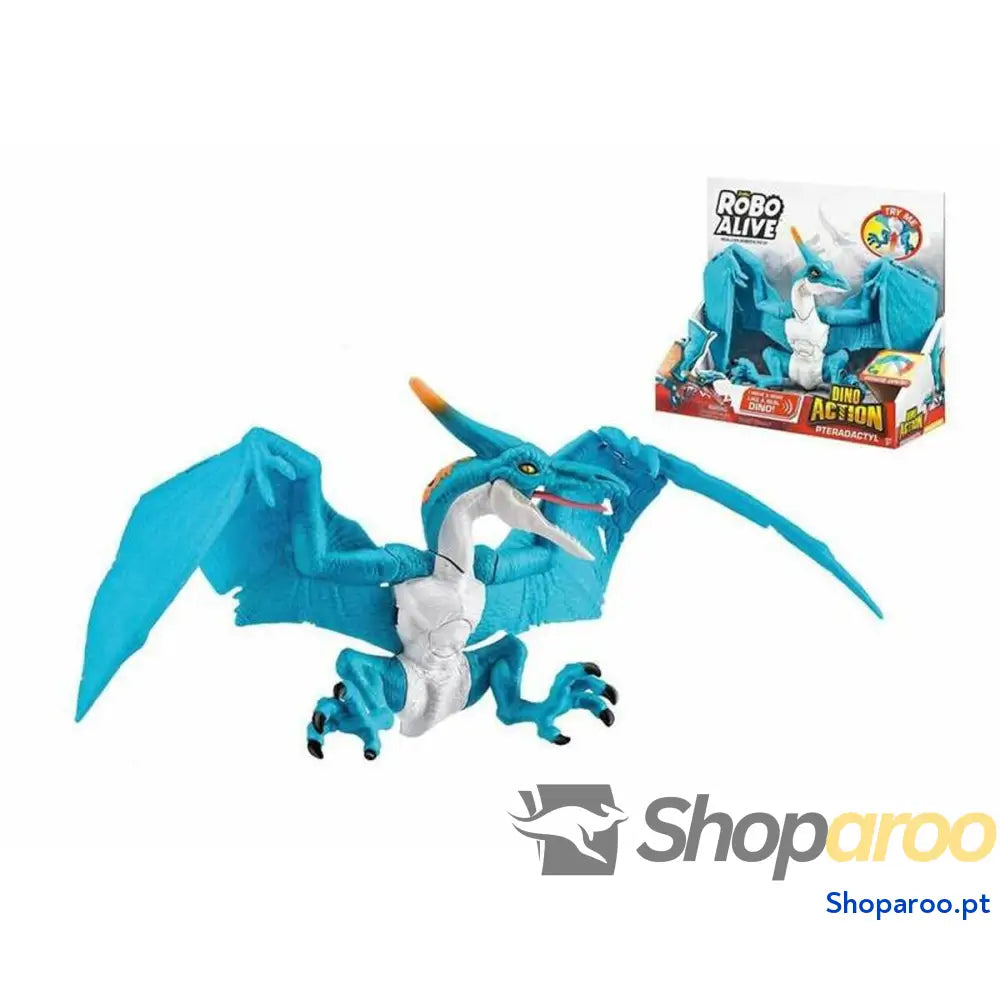 Dinossauro Zuru Robo Alive: Dino Action Pterodactyl Celeste Figura articulada