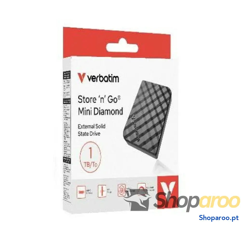 Disco Duro Externo Verbatim Preto 1 TB SSD