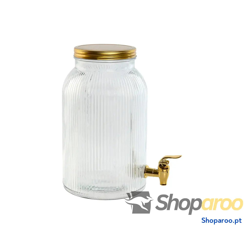 Dispensador de Água Home ESPRIT Dourado Metal Cristal 5,5 L 18 x 23,5 30 cm