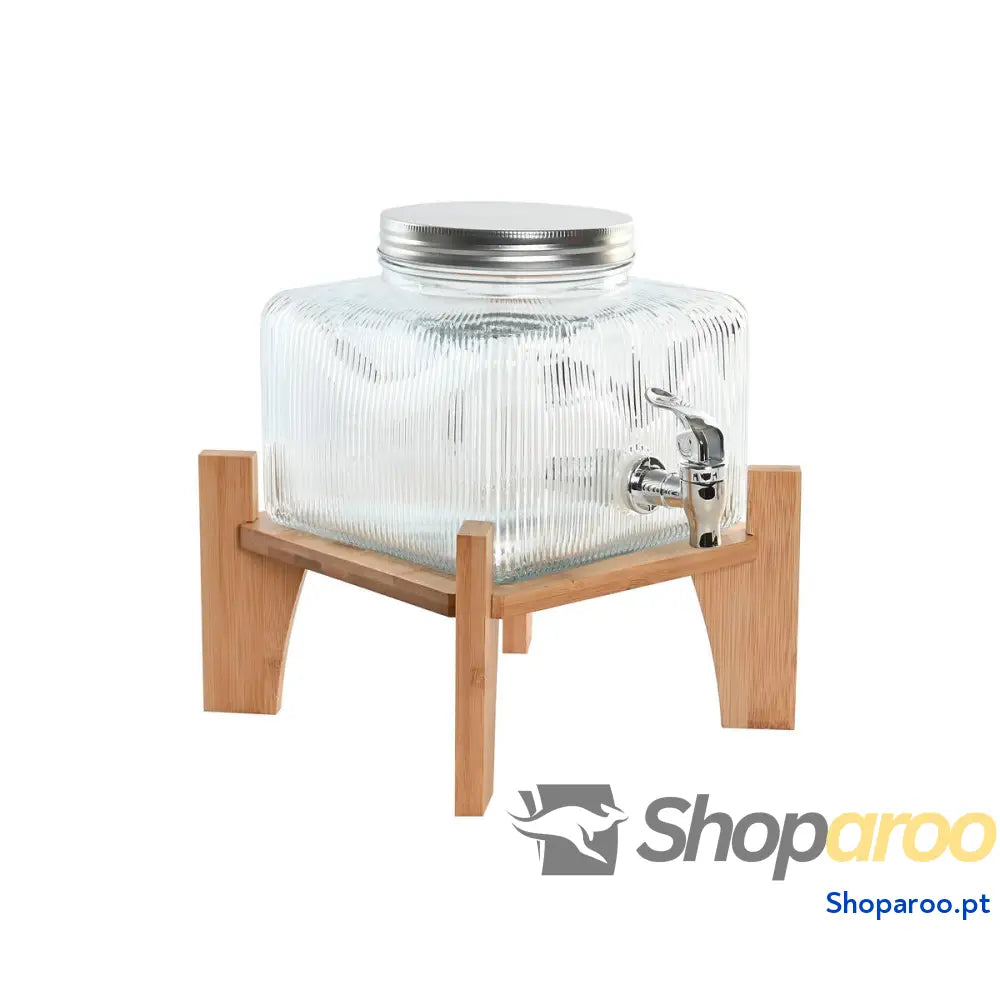 Dispensador de Água Home ESPRIT Transparente Natural Bambu Cristal 3,5 L 19 x 16 cm