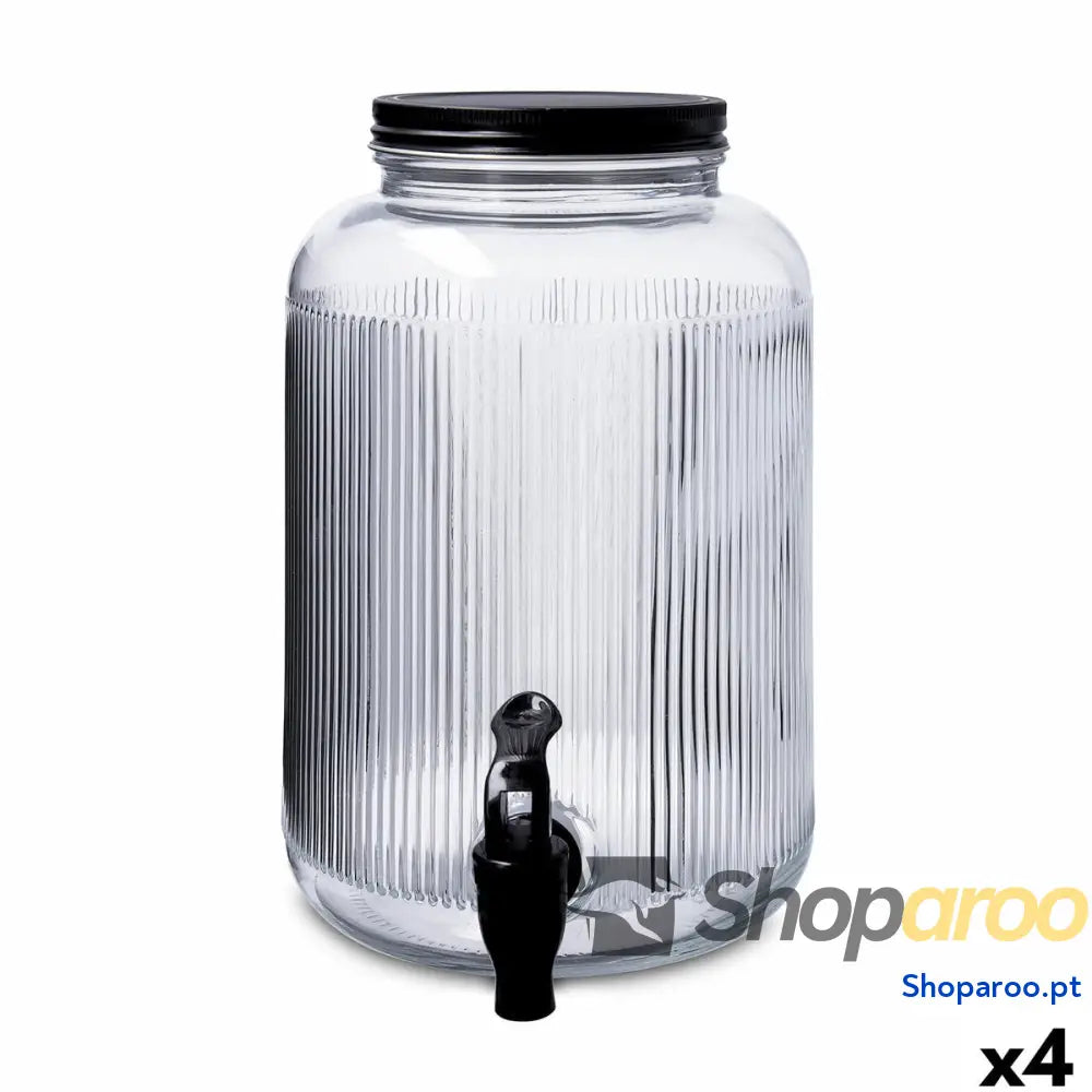 Dispensador de bebidas Quid Maison Transparente Vidro 4 L (4 Unidades)