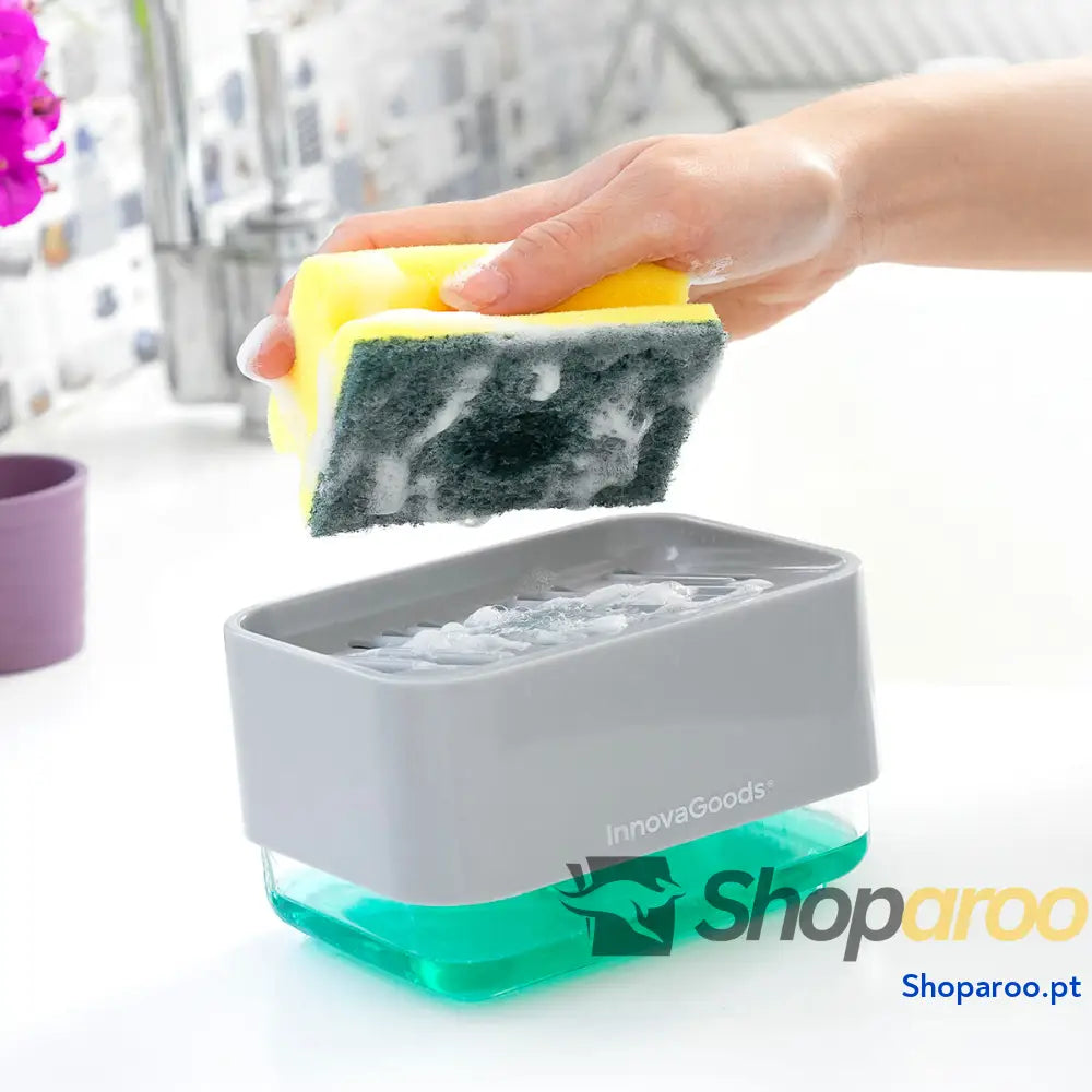 Dispensador de detergente 2 em 1 para lava louça Pushoap InnovaGoods