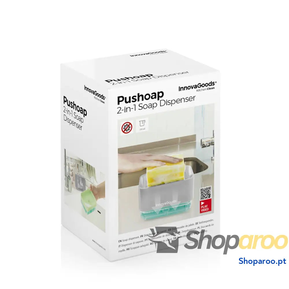 Dispensador de detergente 2 em 1 para lava louça Pushoap InnovaGoods