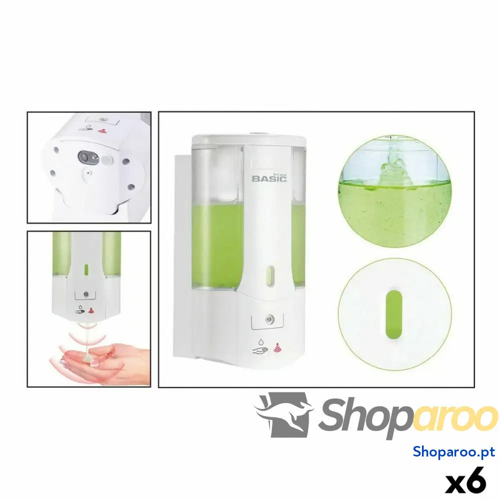 Dispensador de Sabão Basic Home 400 ml 0,4 l Elétrico De parede (6 Unidades)