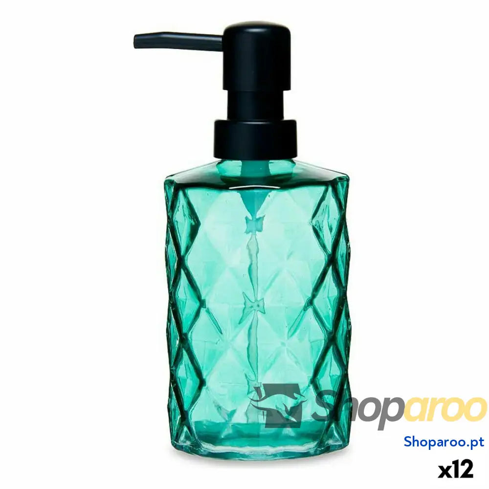 Dispensador de Sabão Berilo CN B5463VB 1 369 Verde Cristal Plástico Diamante 410 ml 9 x 18 7 cm (12 Unidades)