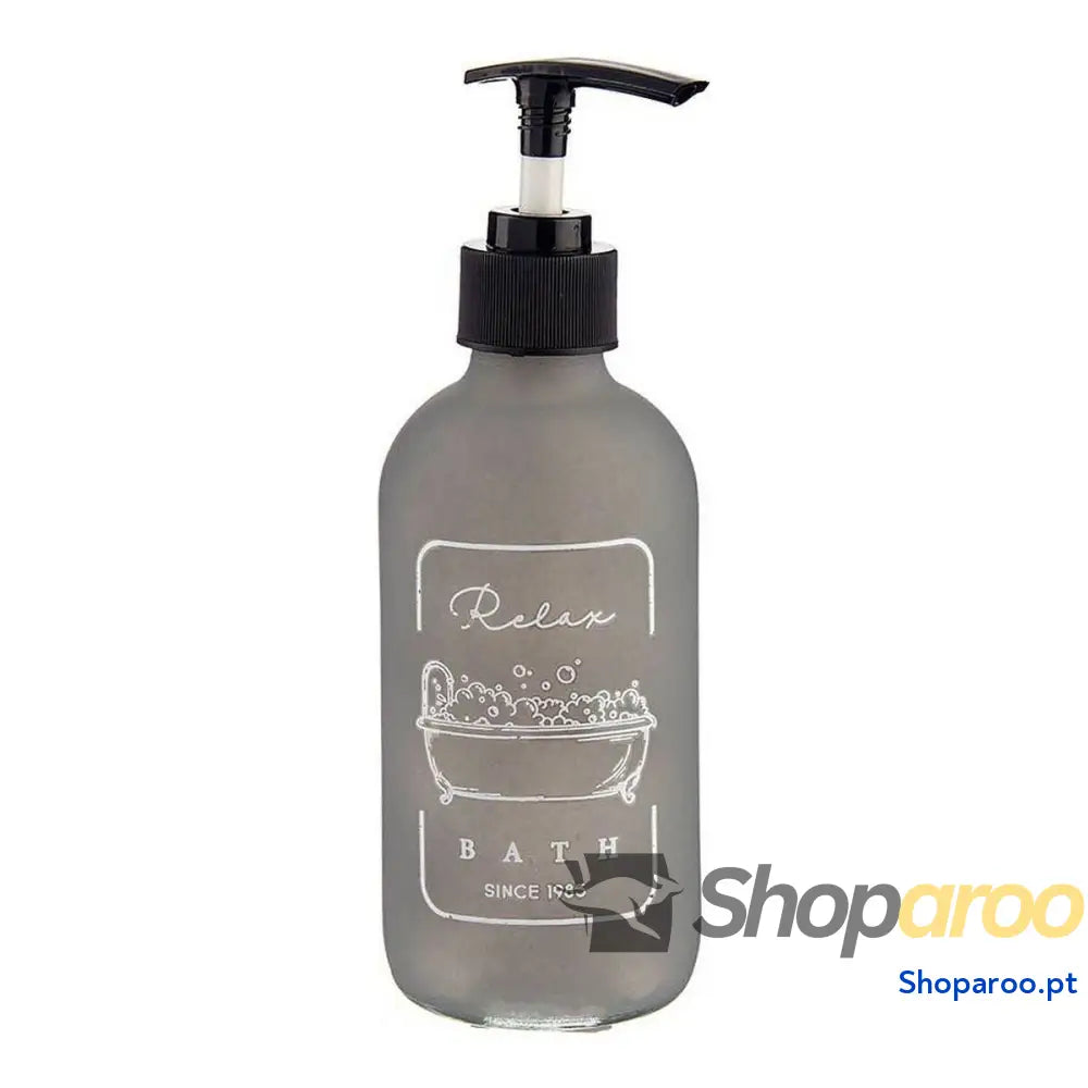 Dispensador de Sabão Berilo Preto Cinzento Vidro Polipropileno 250 ml