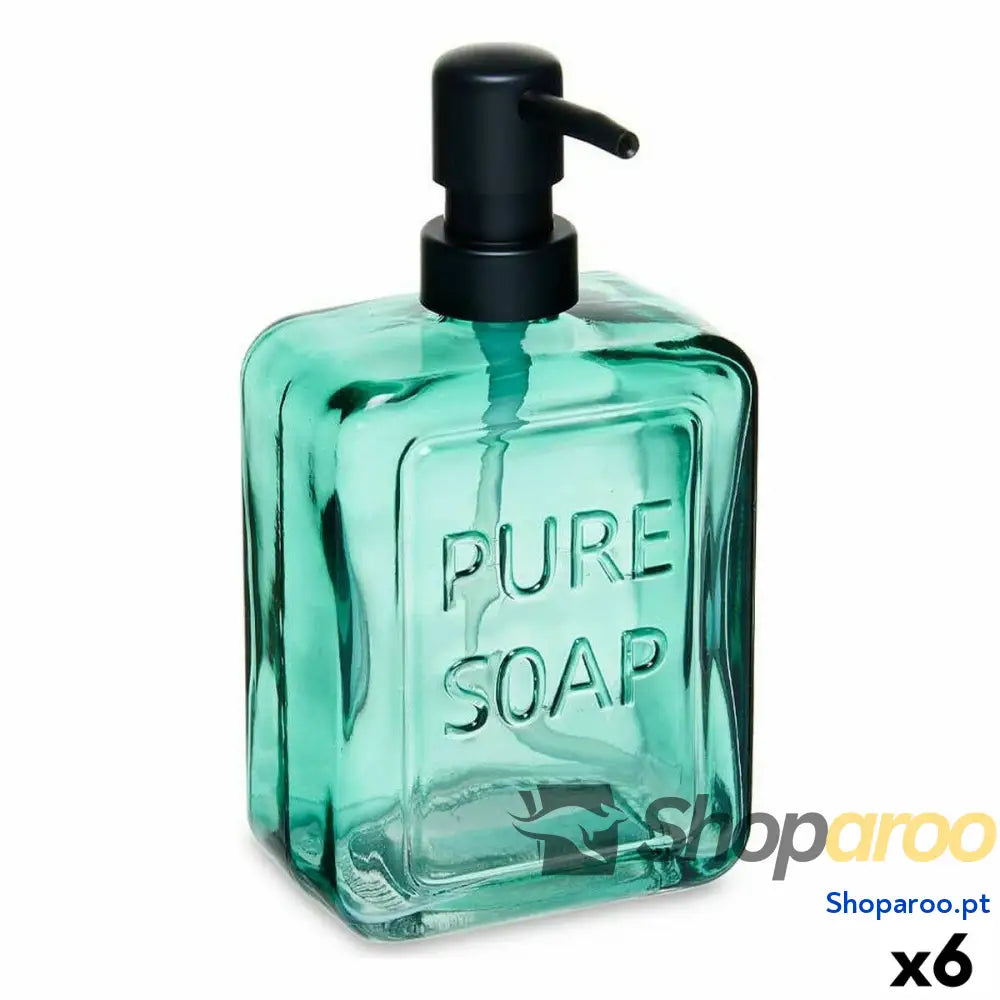 Dispensador de Sabão Berilo Pure Soap Verde Cristal 570 ml 10 x 18 6 cm (6 Unidades)