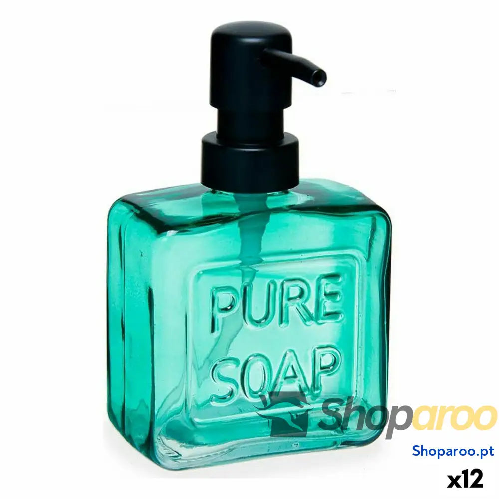 Dispensador de Sabão Berilo Pure Soap Verde Cristal Plástico 250 ml 9 x 15 5 cm (12 Unidades)