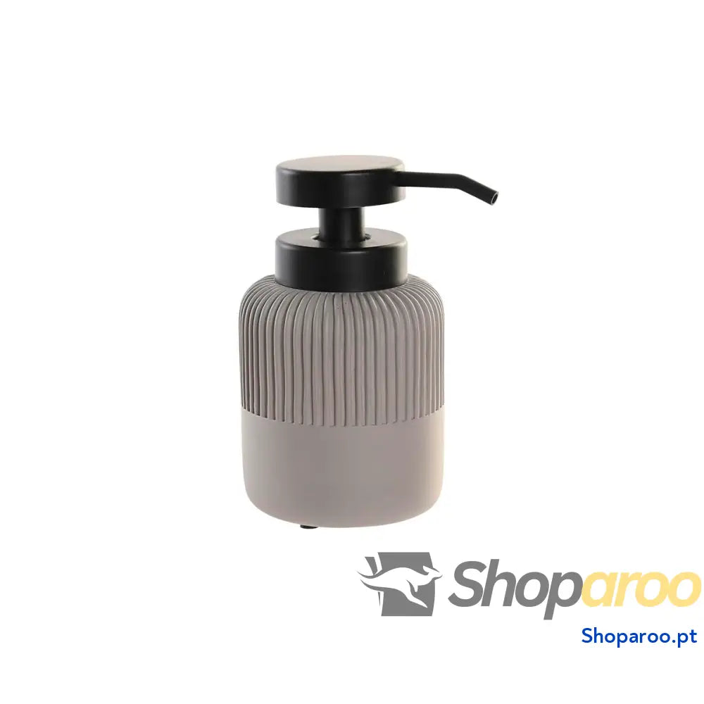 Dispensador de Sabão DKD Home Decor 7 x 15 cm Cinzento Cimento Polipropileno