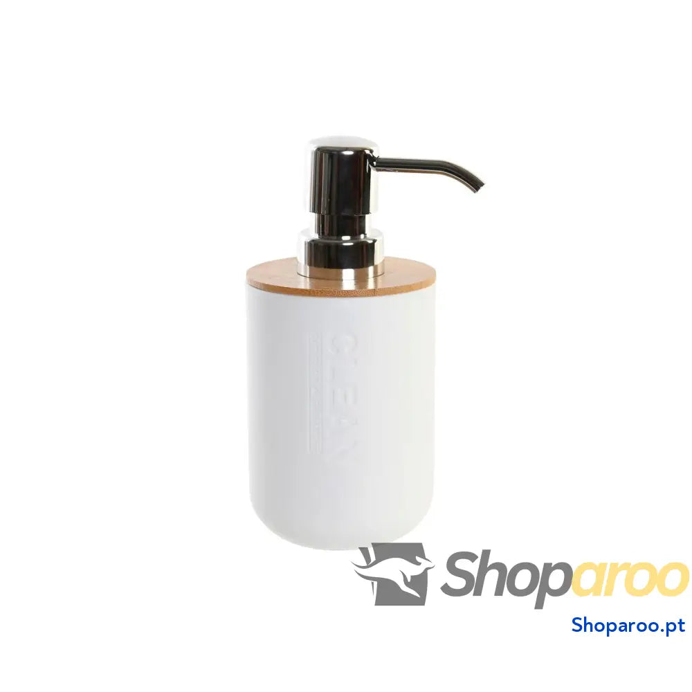 Dispensador de Sabão DKD Home Decor 7 x 9 15,5 cm Natural Branco Polipropileno