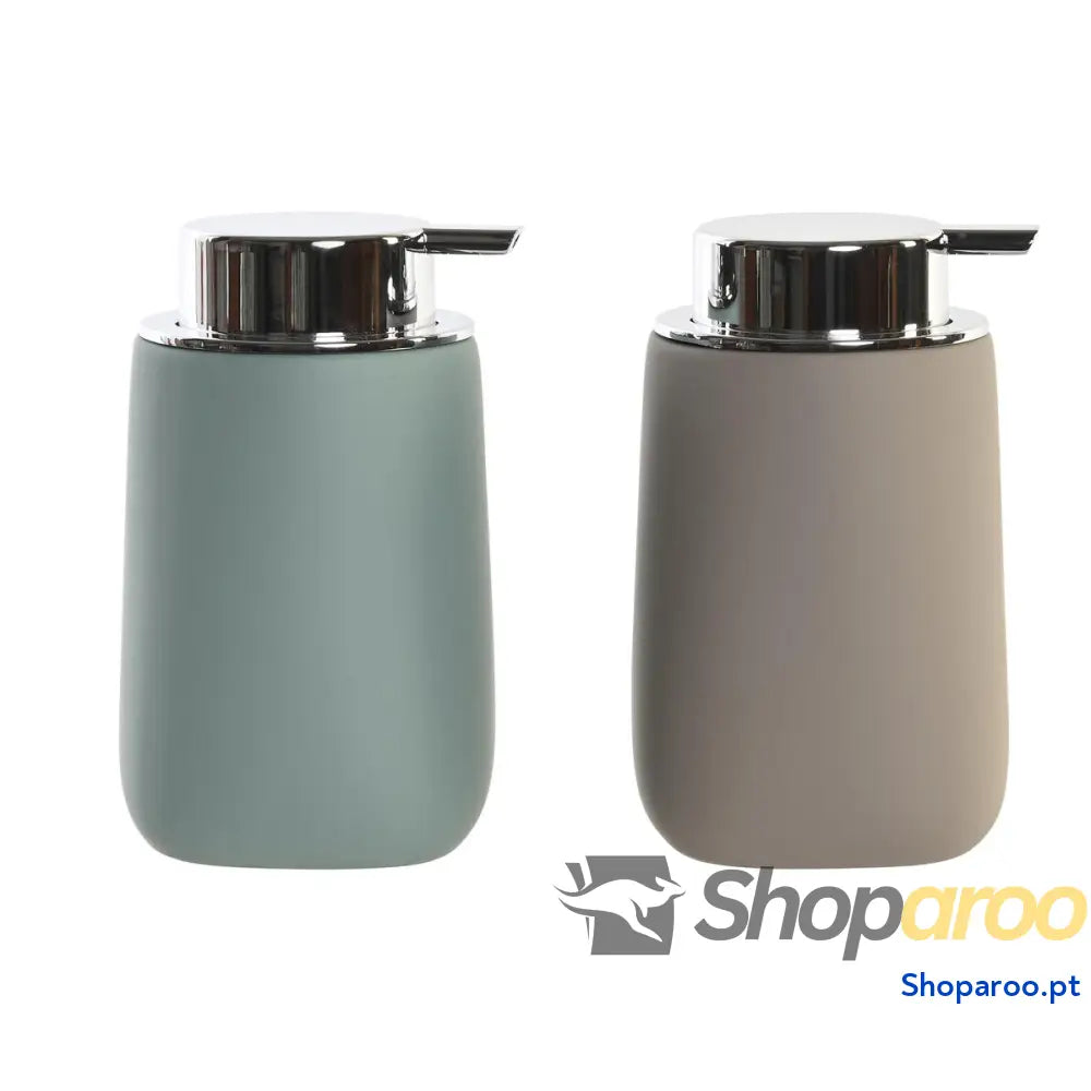 Dispensador de Sabão DKD Home Decor 9 x 14,5 cm Bege Menta ABS Dolomite (2 Unidades)