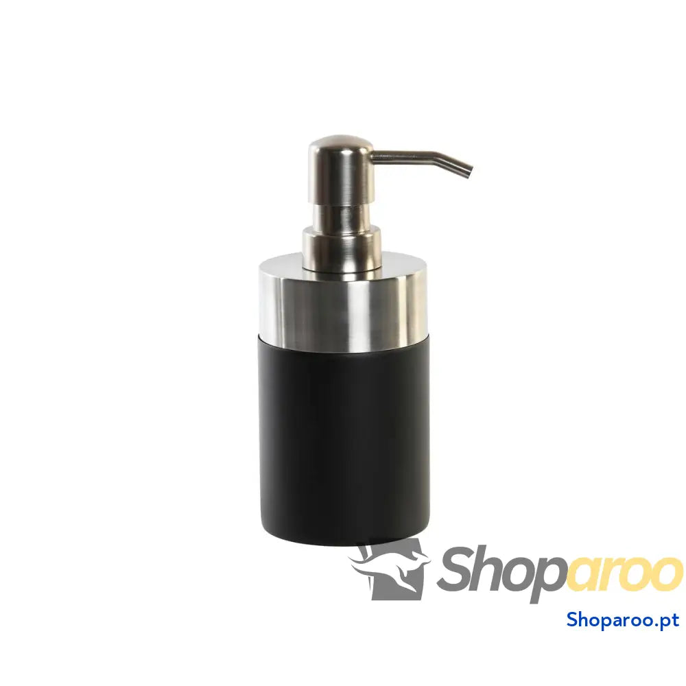 Dispensador de Sabão DKD Home Decor Prateado Preto Aço inoxidável Resina 7 x 17 cm