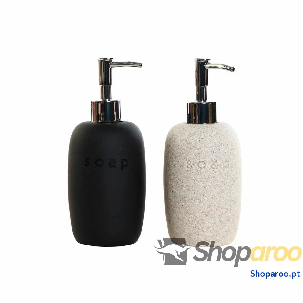 Dispensador de Sabão DKD Home Decor PVC Grés Escandinavo 8 x 18 cm (2 Unidades)