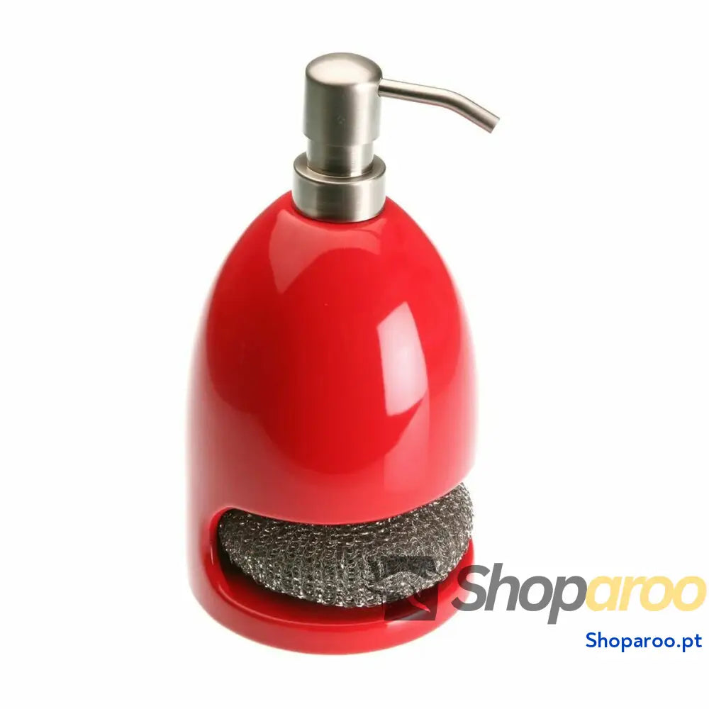 Dispensador de Sabão Versa Cerâmica 11 x 21 cm Esfregão