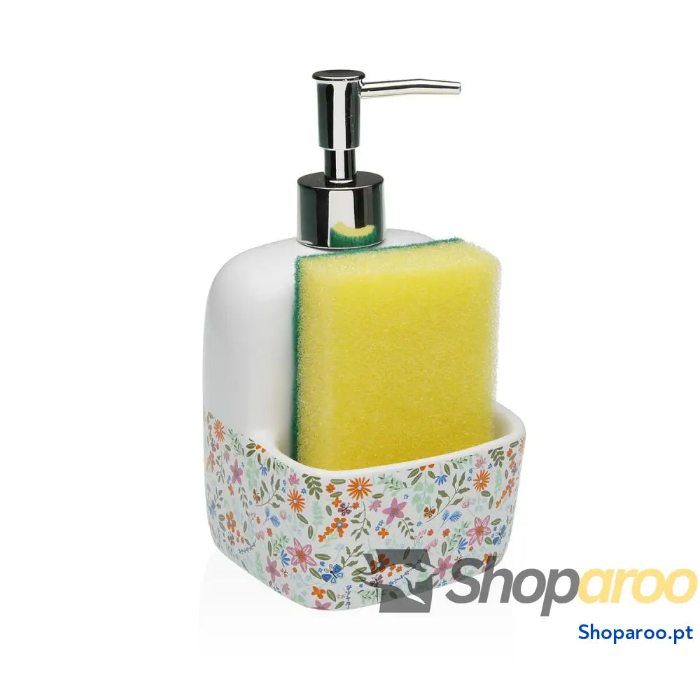 Dispensador de Sabão Versa Cerâmica Bloemen 9,4 x 17,8 10,5 cm