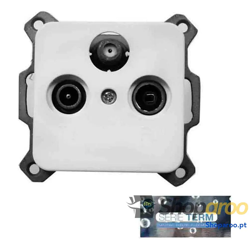 Distribuidor de antena EDM 65309 Branco Engastado 16 A
