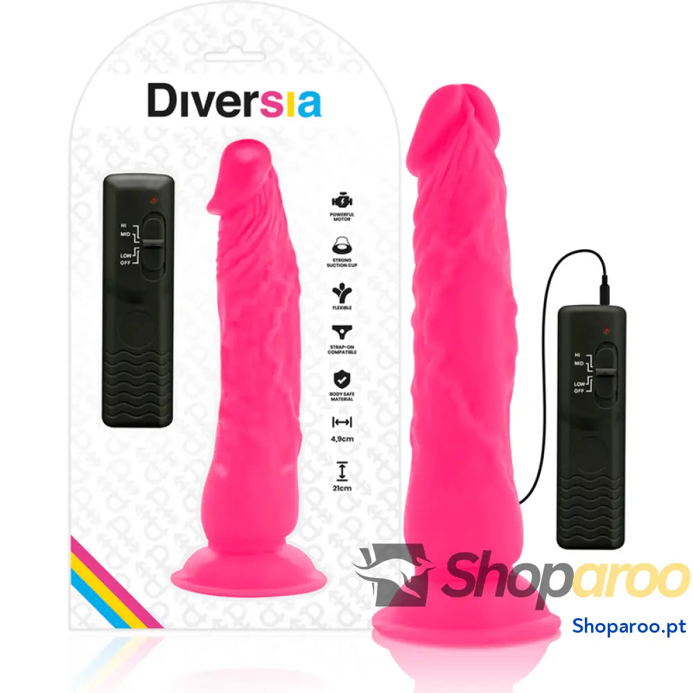 DIVERSIA FLEXÍVEL VIBRATÓRIO ROSA 21 CM O 4.9