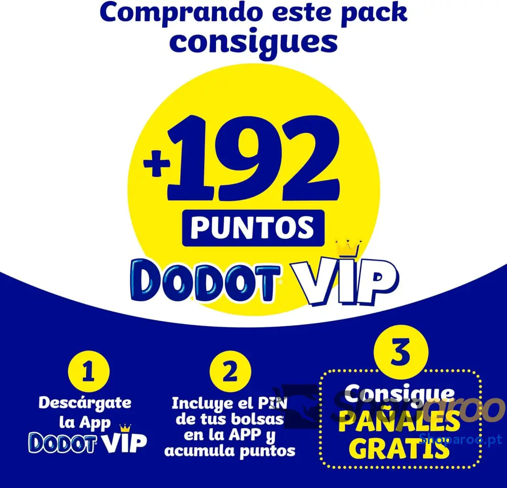 Dodot Fraldas Bebé Sensitive Tamanho 4 (9 14 kg) 192 + Calças de Presente Até 12 h Proteção Anti Fugas e Cuidado